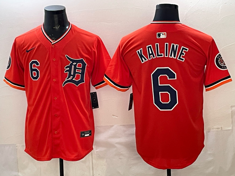 Men Detroit Tigers #6 Kaline orange Game Nike MLB Jersey0321003->->MLB Jersey